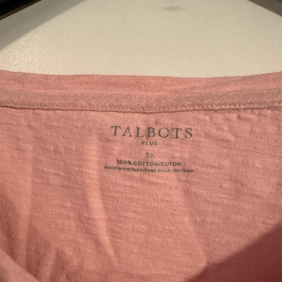 Talbots 100% Cotton Short Sleeve Tee. 3X. Has a little sparkle in the knit. - Picture 4 of 4